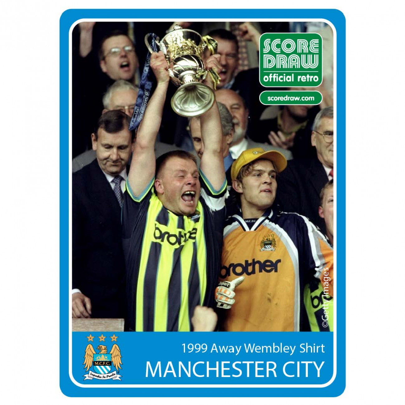 Maillot retro Manchester City 1999 Wembley