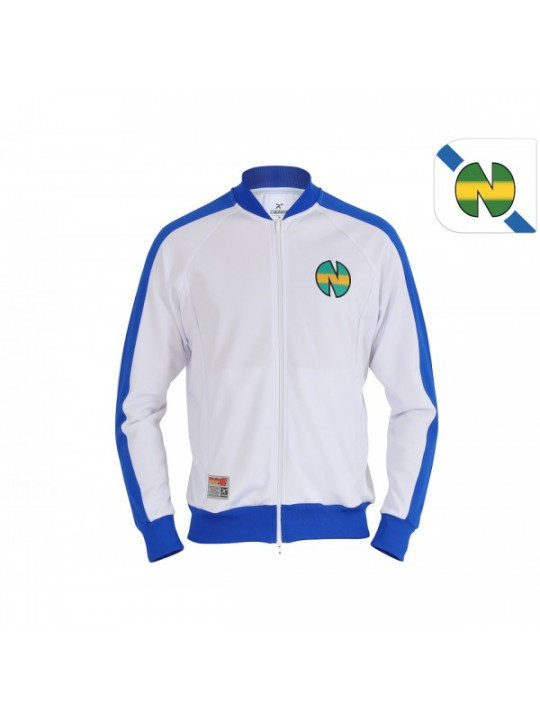 Veste rétro de football de l'équipe de la New Team, issue de la première saison du dessin animé « Olive et Tom », face avant
