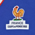 Maillot rétro France 1966. Détail du Coq du maillot lors de la Coupe du Monde de 1966. 