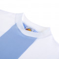 Détail col maillot foot vintage Argetine