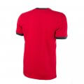 Vue de derrière du Maillot rétro Portugal années 60 réplique du maillot du mythe du football du Portugal des années 60, Eusebio.
