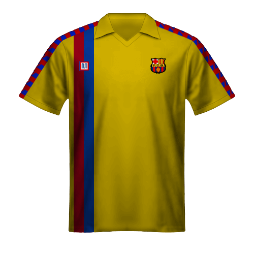 Maillot FC Barcelone 1981/82 extérieur jaune 