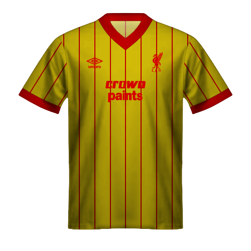 Camiseta Liverpool 1985/86 segunda equipación