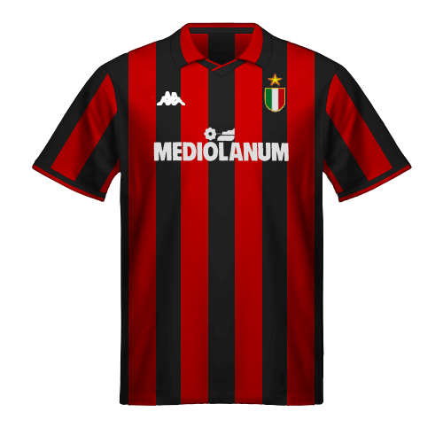 Camiseta Milan 1988/89