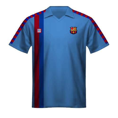 Maillot FC Barcelone 1988/89 extérieur bleu clair 