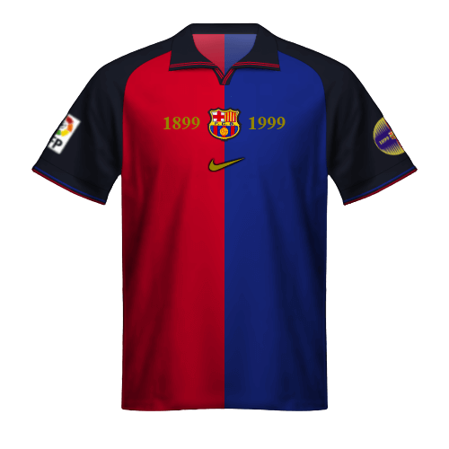 Maillot FC Barcelone 1999/00 Nike: centenaire FCB