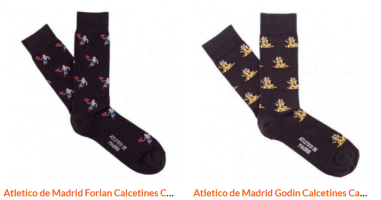 Calcetines Atlético de Madrid con diseños de la historia del futbol