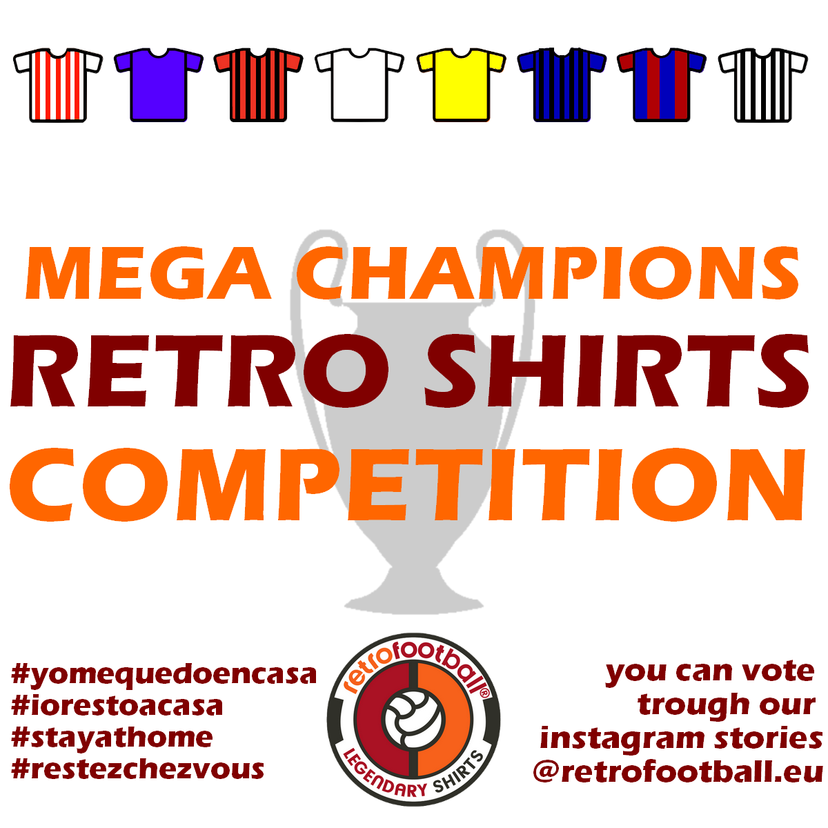 Mega Champions League 2020 des maillots de football vintage