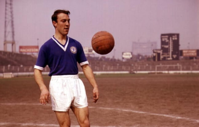 Jimmy Greaves avec le maillot Chelsea en 1960