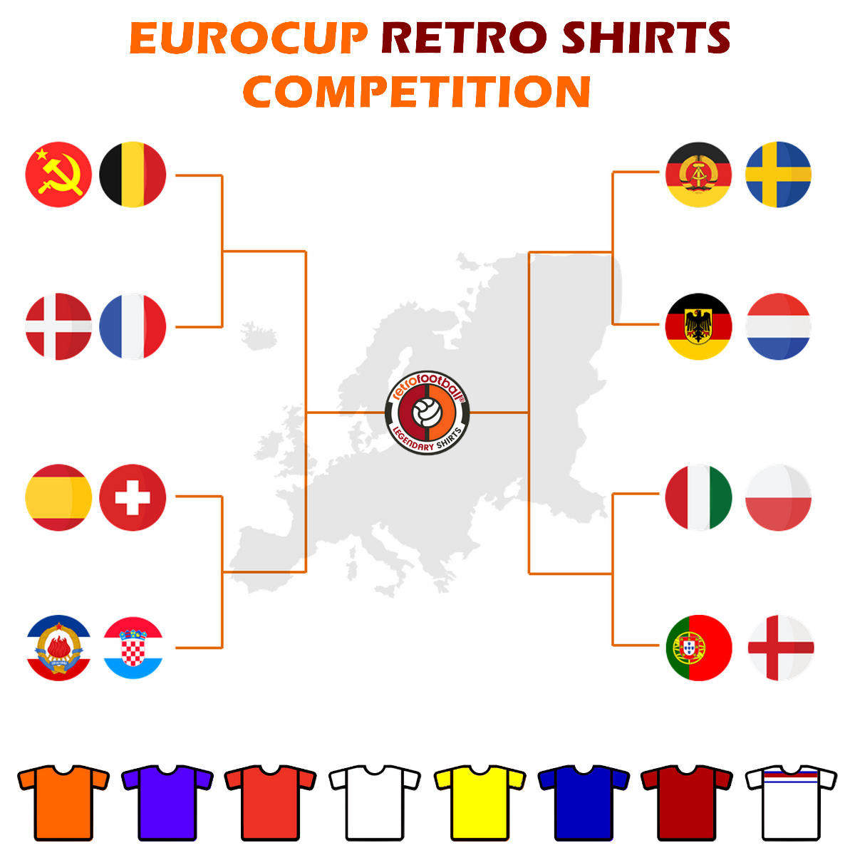 Euro 2020 Tableau final - meilleur maillot de foot rétro de l'histoire